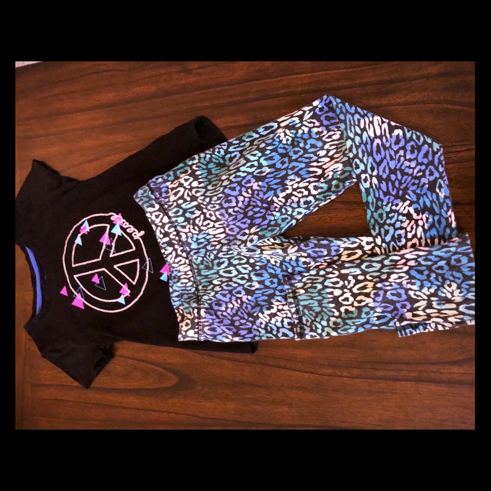 Cute Girl’s Matching Top with Leggings